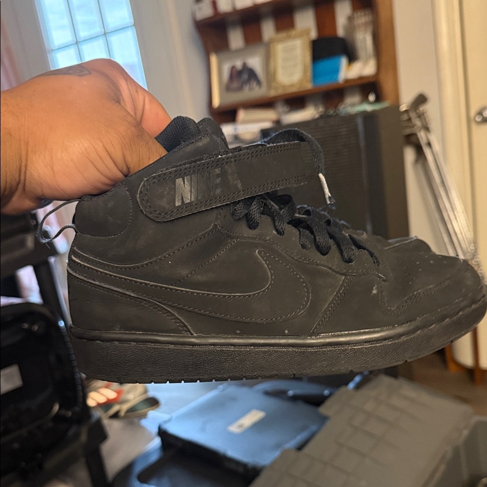 Nike Kids Black High-Top Sneakers